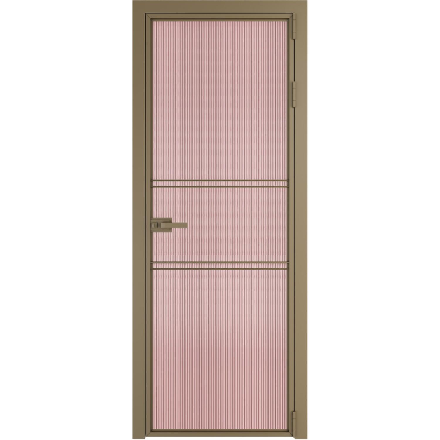 Дверь межкомнатная  алюминиевая  2 AX ProfilDoors (Шампань, Мору розовое)