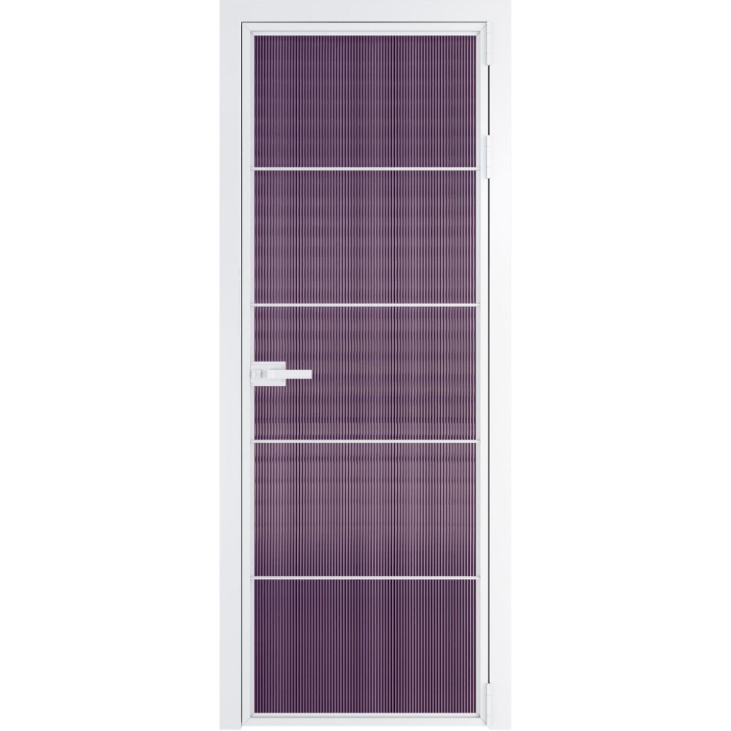 Дверь межкомнатная  алюминиевая  5 AX ProfilDoors (Вайт, Мору фиолетовое)