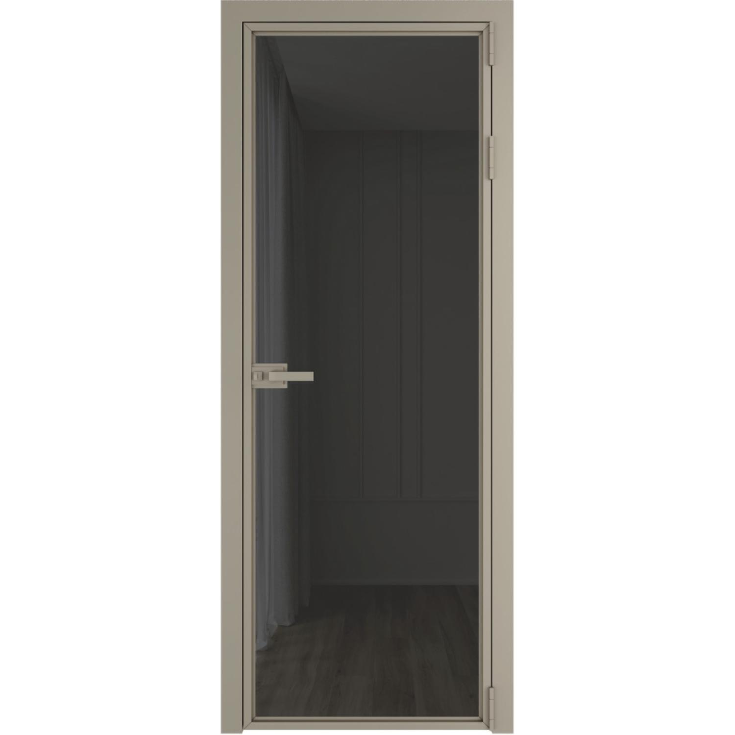 Дверь межкомнатная  алюминиевая  1 AX ProfilDoors (Никель, Триплекс Тонированный)