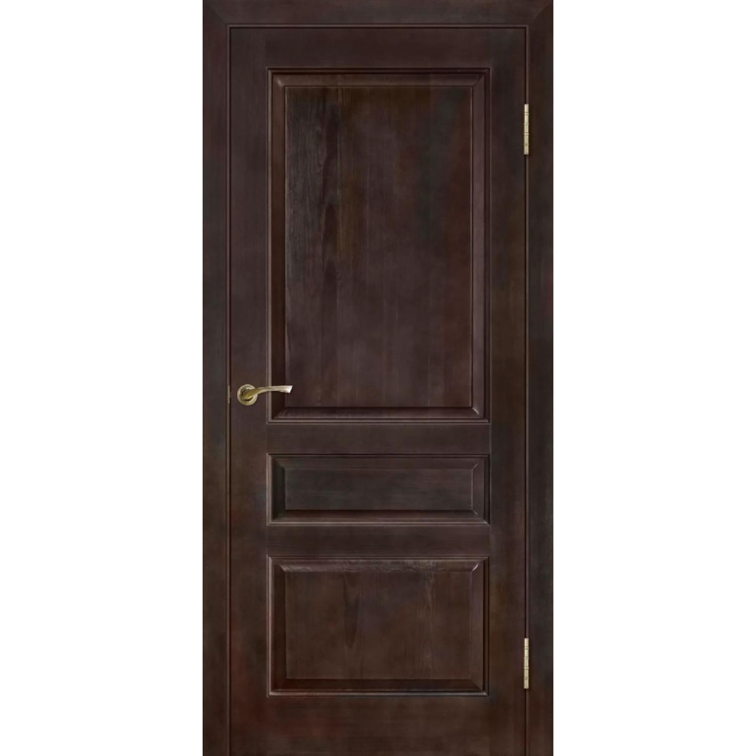 Дверь межкомнатная Модель №5 пмц ДГ сосна (2000*600, Темный  лак, Заказная)