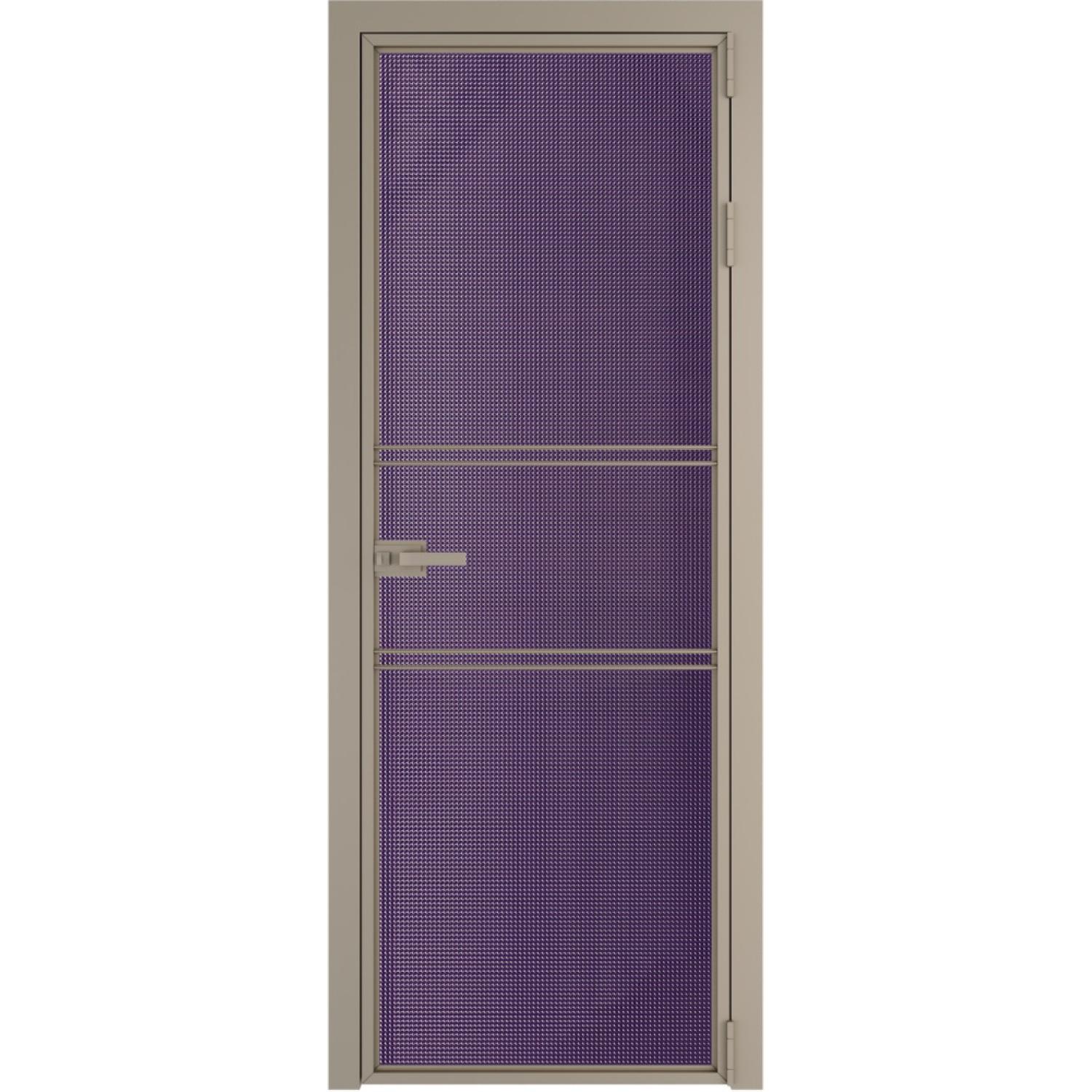 Дверь межкомнатная  алюминиевая  2 AX ProfilDoors (Никель, Кризет фиолетовый)