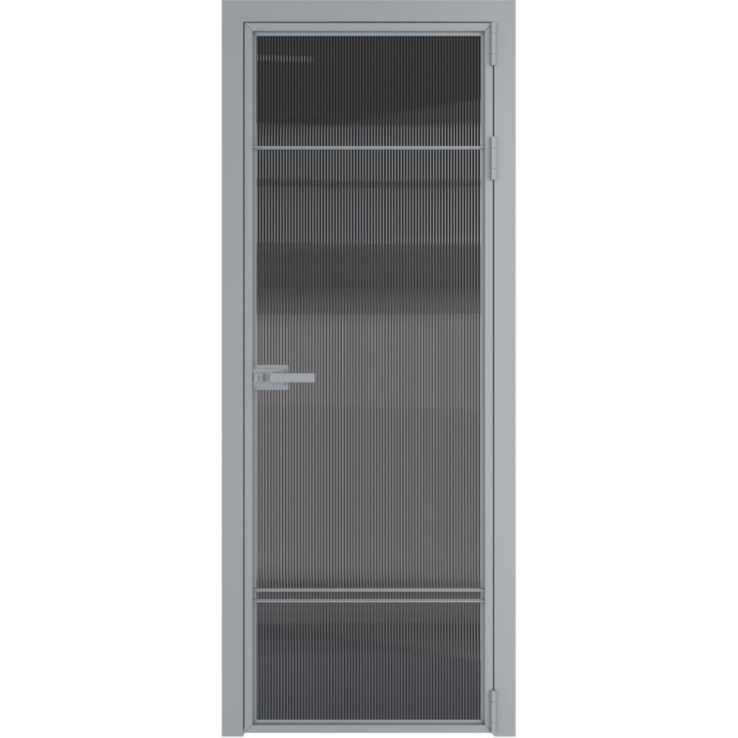 Дверь межкомнатная  алюминиевая  4 AX ProfilDoors (Серебро, Триплекс Тонированный)