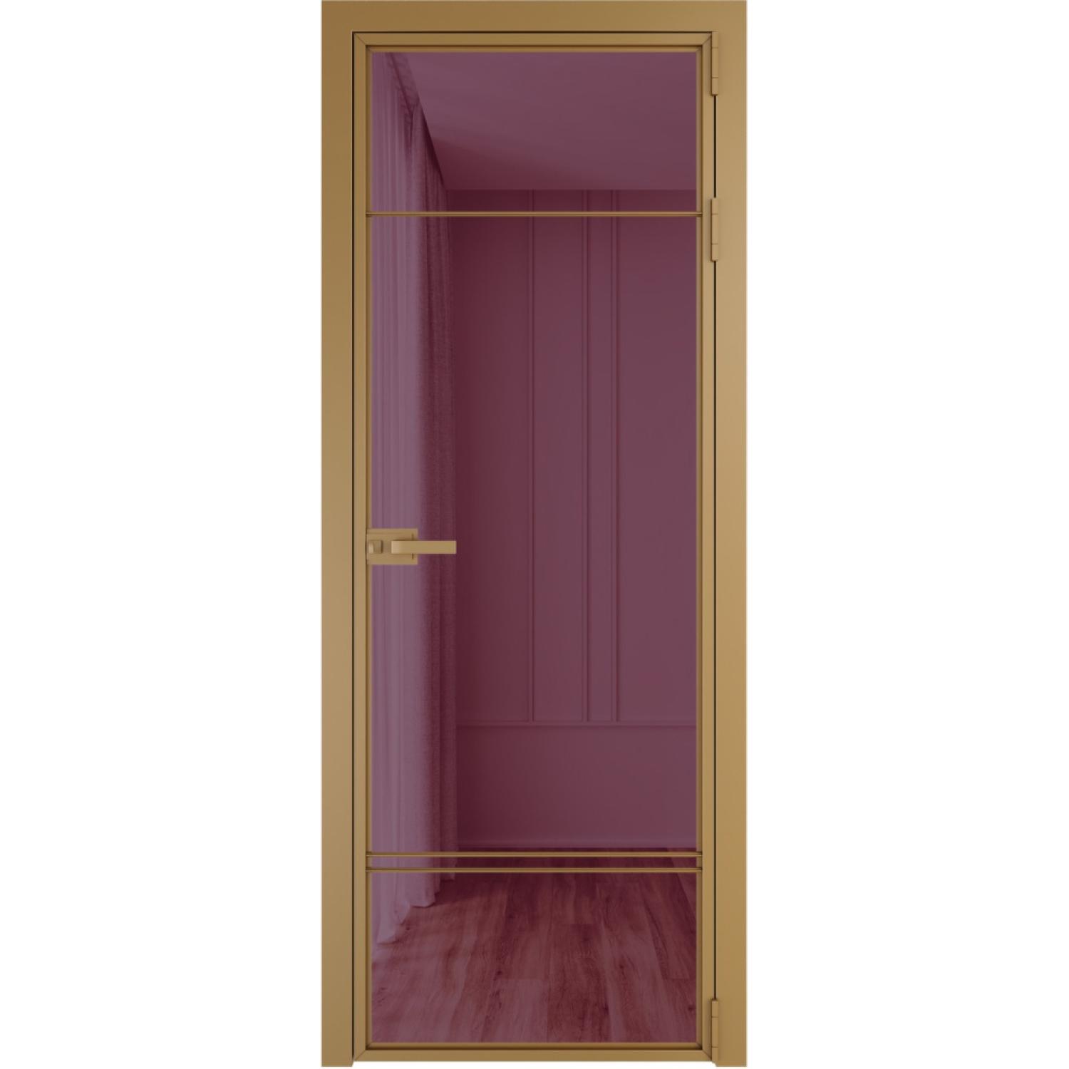 Дверь межкомнатная  алюминиевая  4 AX ProfilDoors (Золото, Фиолетовое шпион)