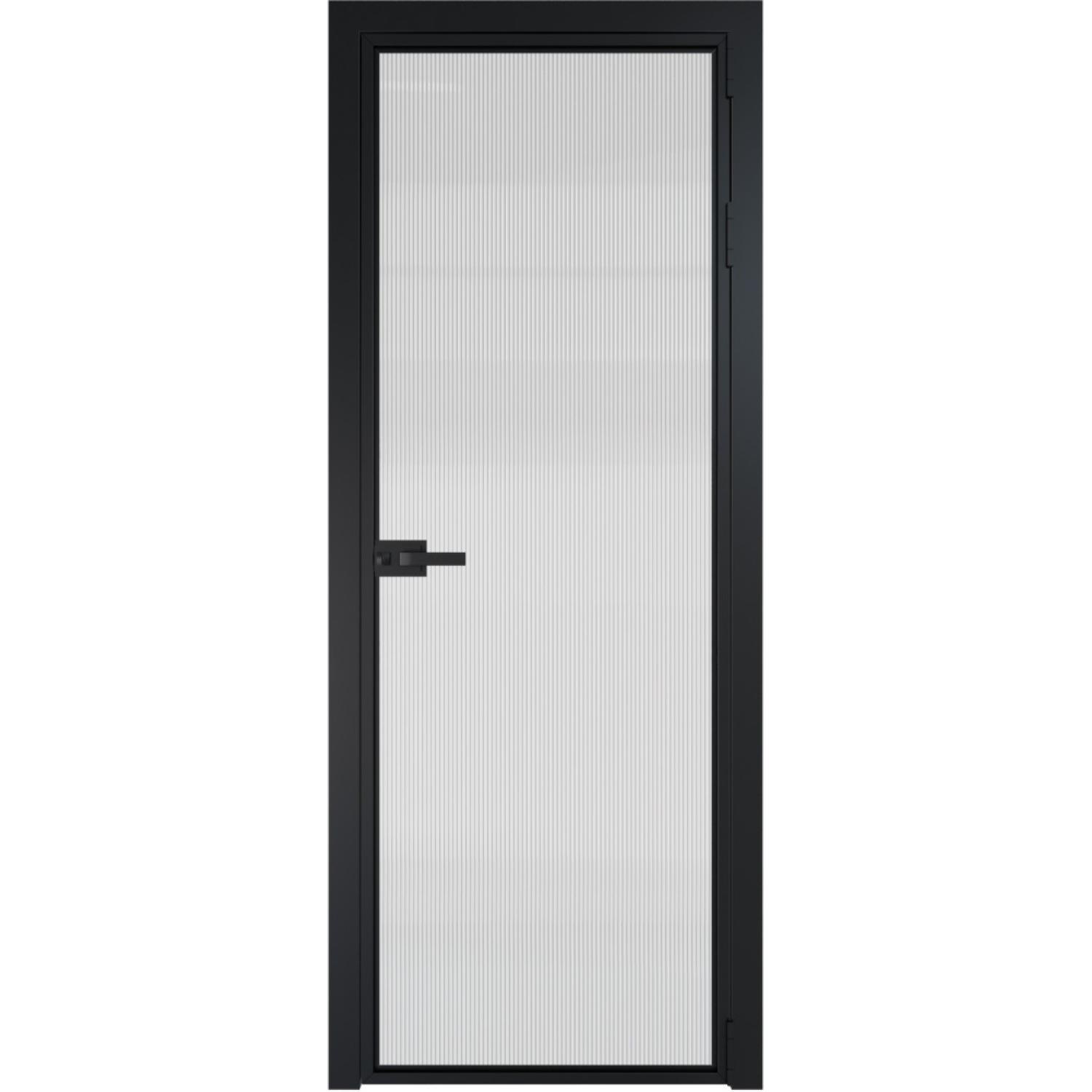 Дверь межкомнатная  алюминиевая  1 AX ProfilDoors (Черный, Мору осветленное)