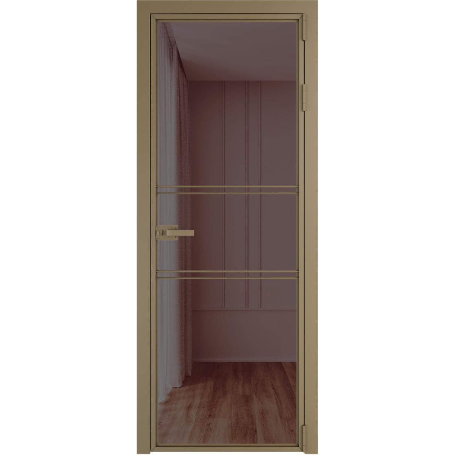 Дверь межкомнатная  алюминиевая  2 AX ProfilDoors (Шампань, Золотистая бронза)