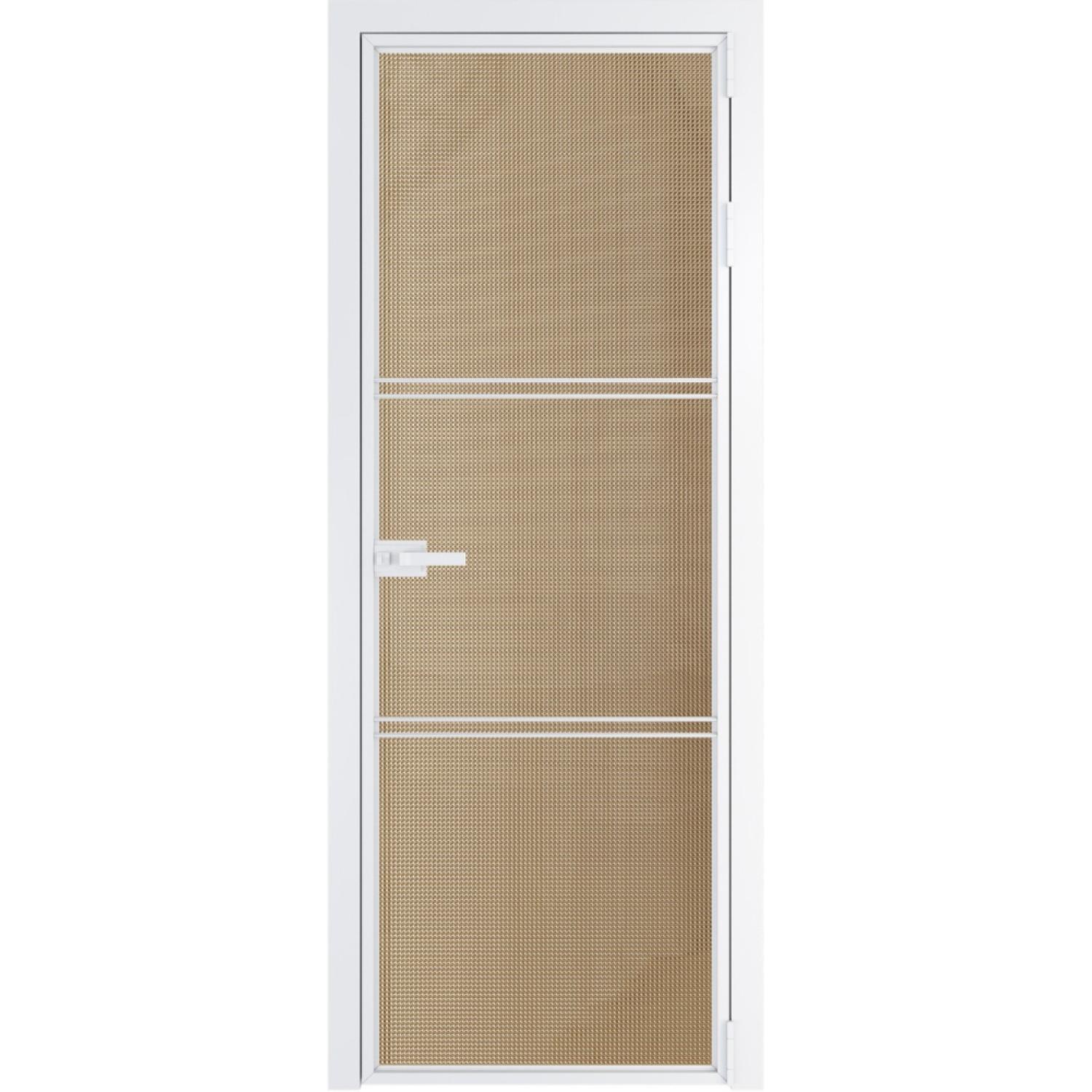 Дверь межкомнатная  алюминиевая  3 AX ProfilDoors (Вайт, Кризет золото)