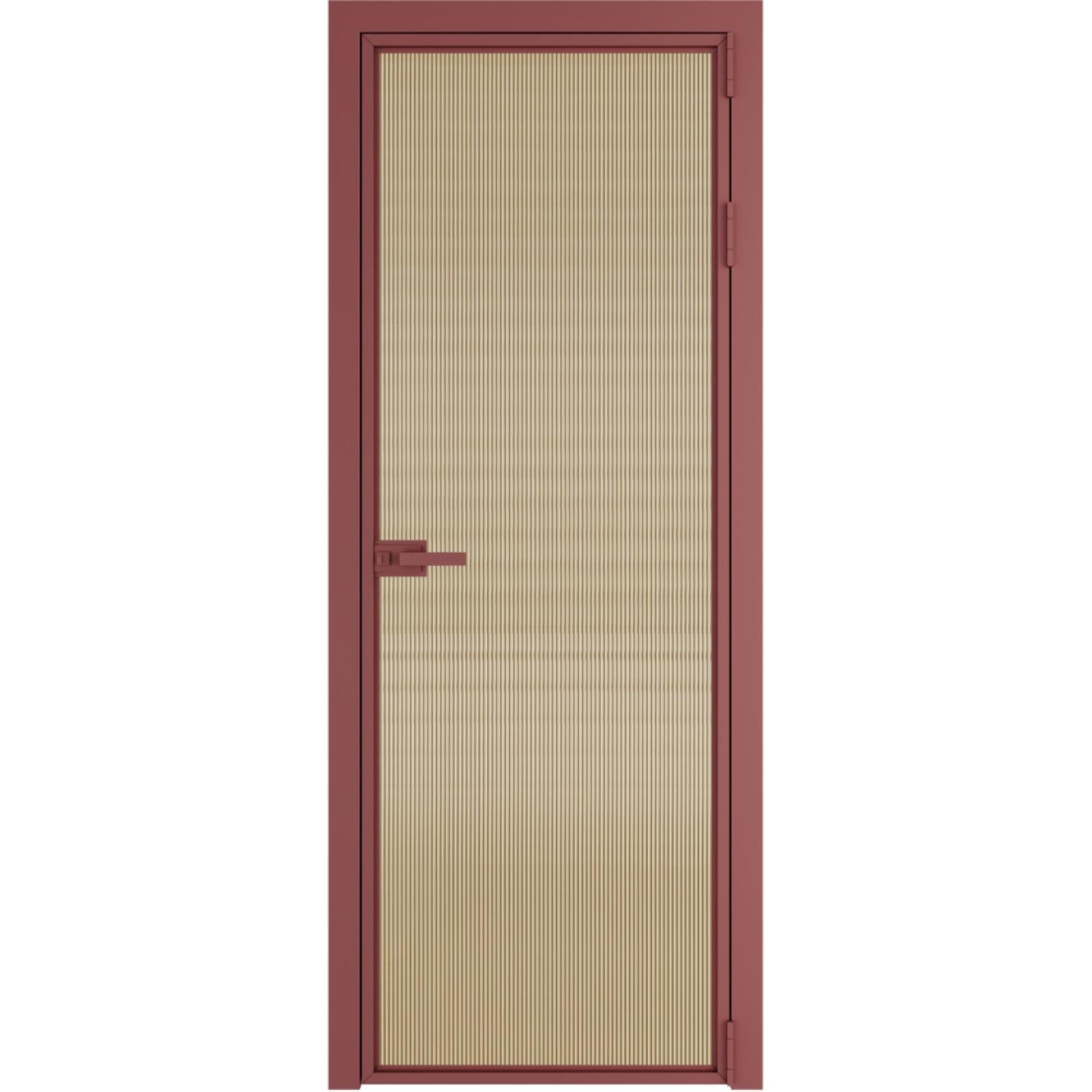 Дверь межкомнатная  алюминиевая  1 AX ProfilDoors (Красный антрацит, Мору золото)