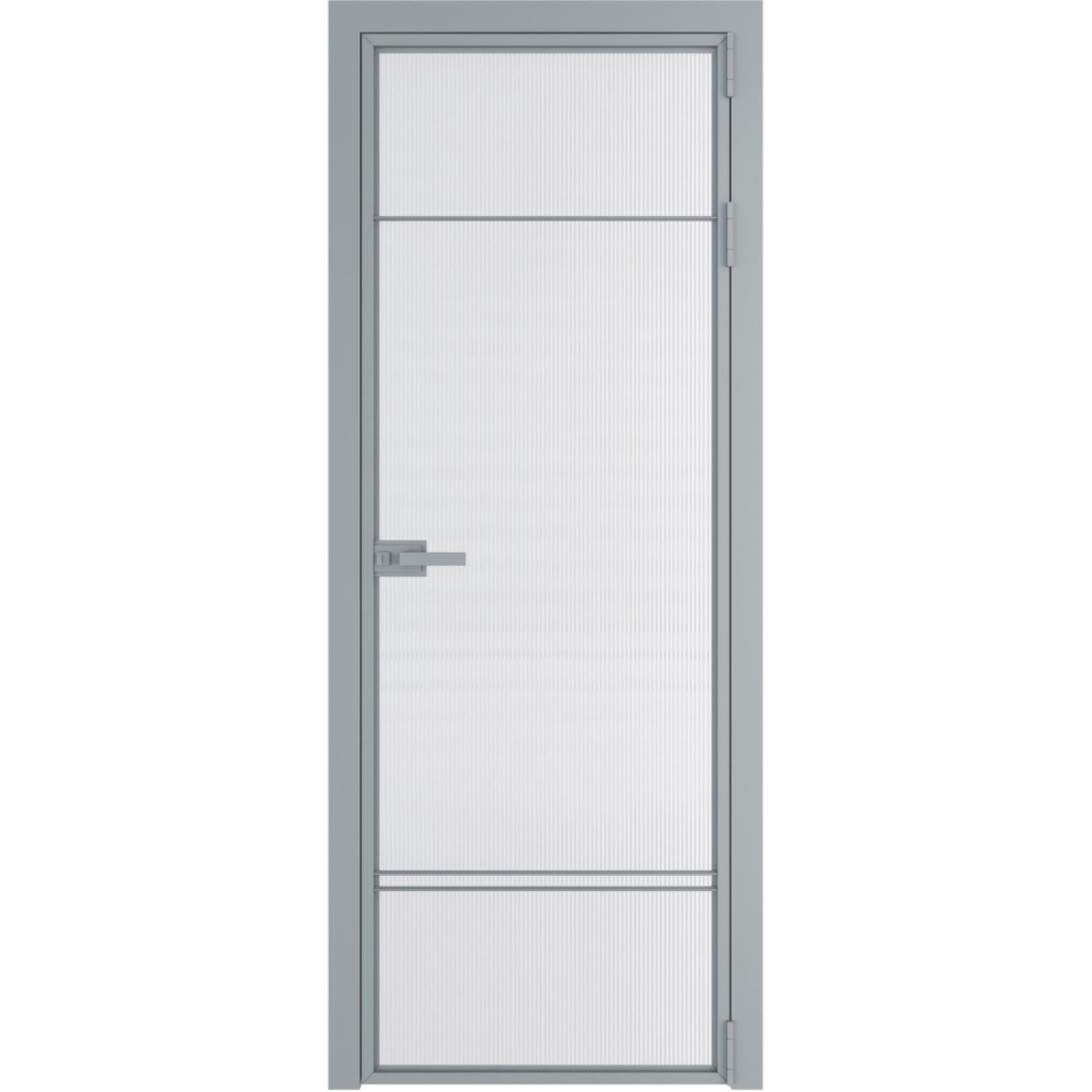 Дверь межкомнатная  алюминиевая  4 AX ProfilDoors (Серебро, Мору двухстороннее белое)