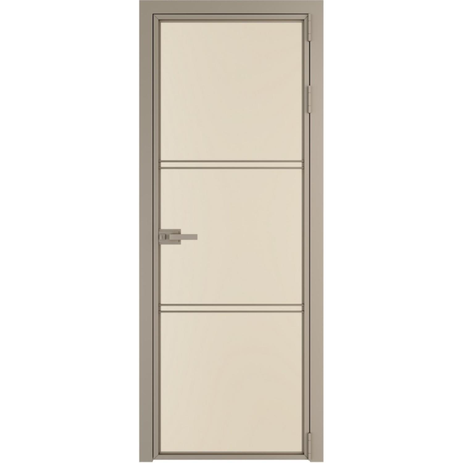Дверь межкомнатная  алюминиевая  3 AX ProfilDoors (Никель, Монохром жемчуг)