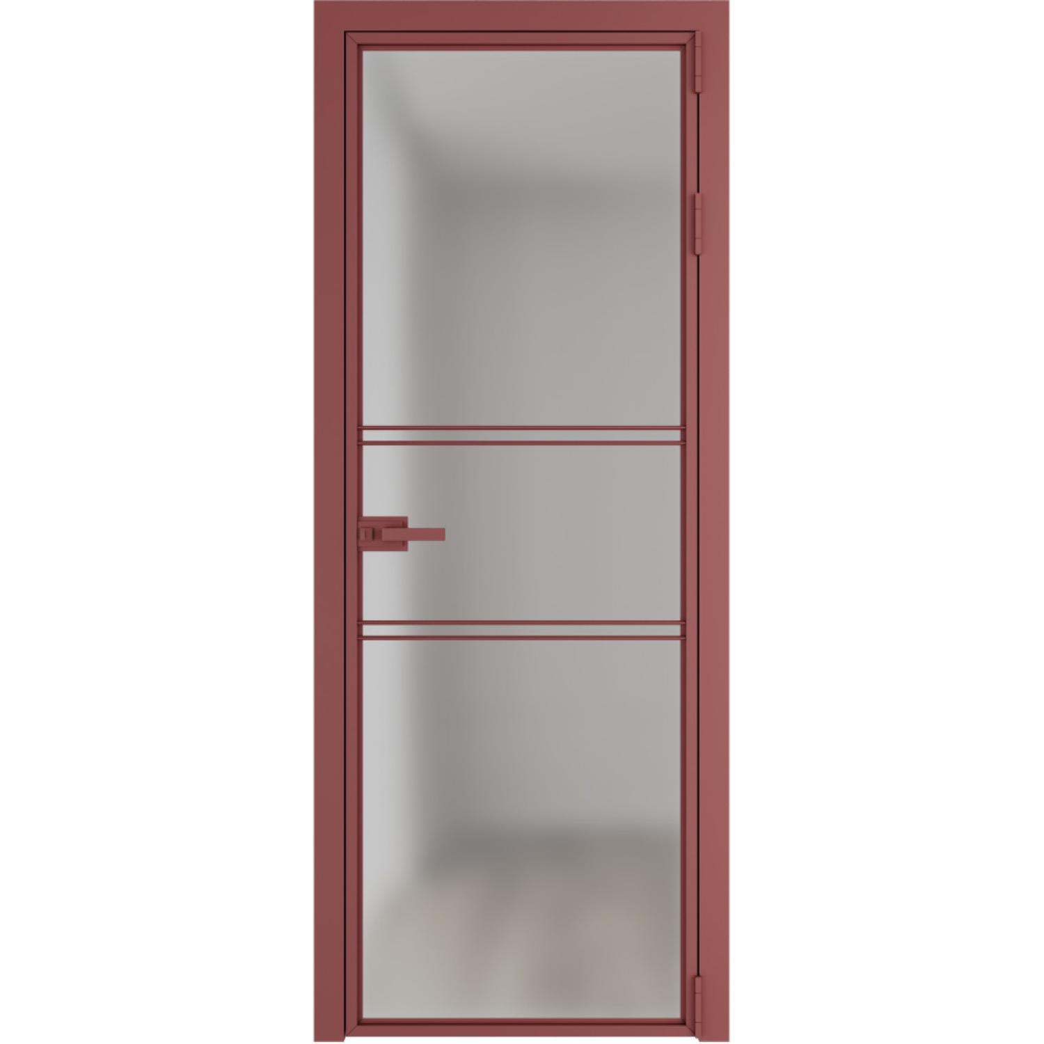 Дверь межкомнатная  алюминиевая  2 AX ProfilDoors (Красный антрацит, Матовое)