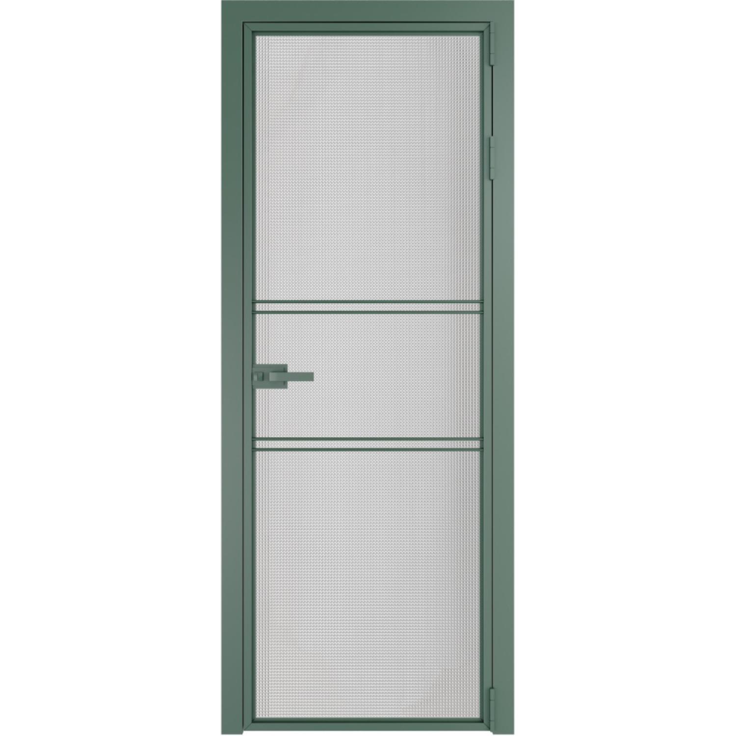 Дверь межкомнатная  алюминиевая  2 AX ProfilDoors (Зеленый воск, Кризет)