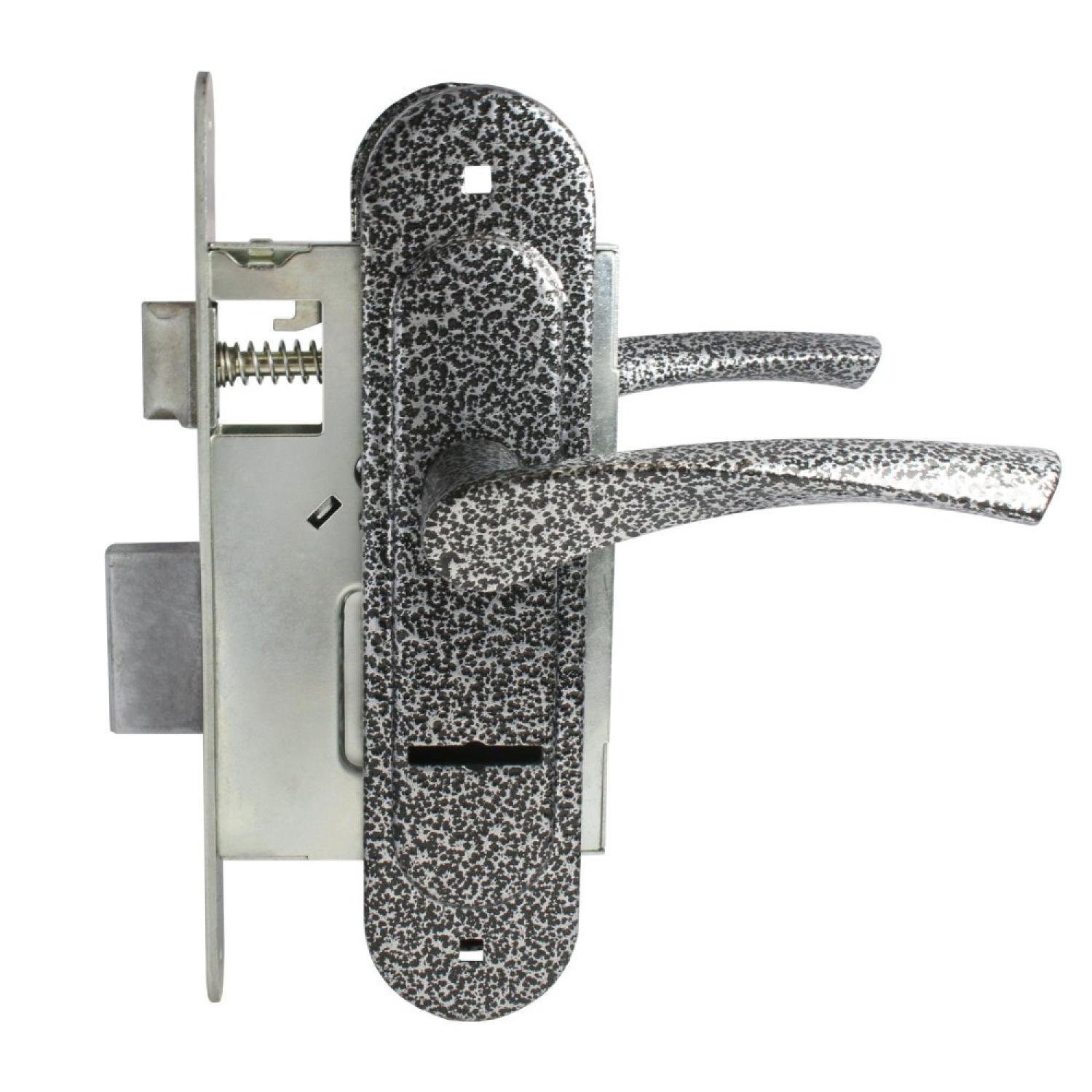 Замок врезной Птимаш ЗВ9-4.07 (ЗВ9-0623) с пружиной (серебро)