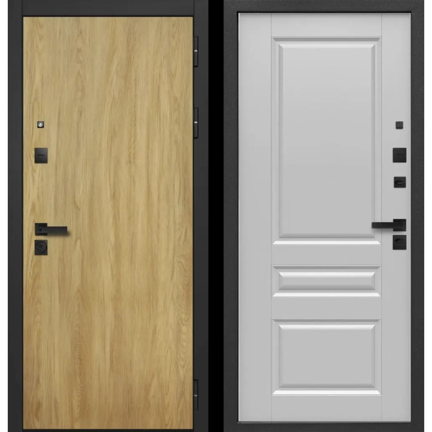 Входная дверь Входная дверь 9 см Smart 5 (960*2050 R, Дуб мадейра янтарь (ПВХ), Лайт Грей, Складская)