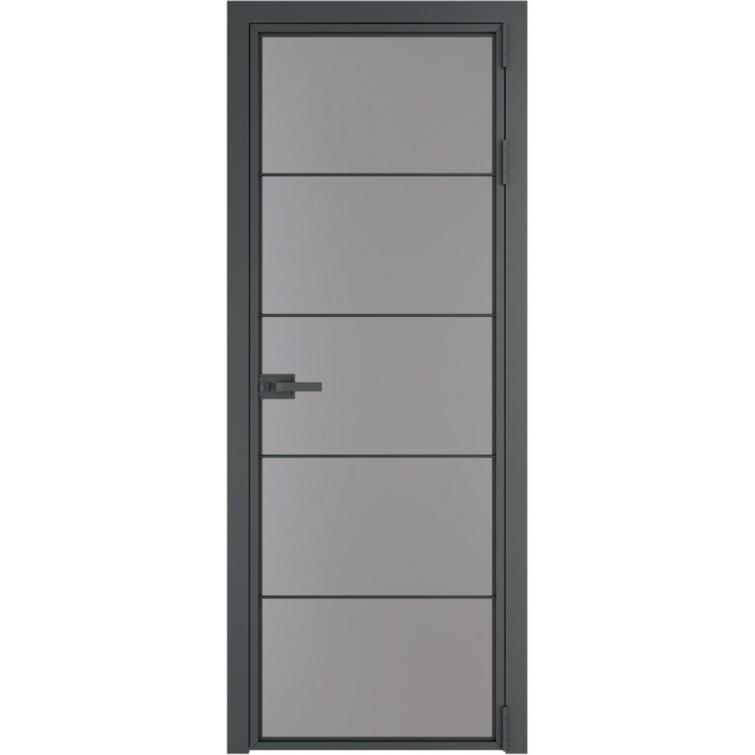 Дверь межкомнатная  алюминиевая  5 AX ProfilDoors (Серая ночь, Монохром серый)