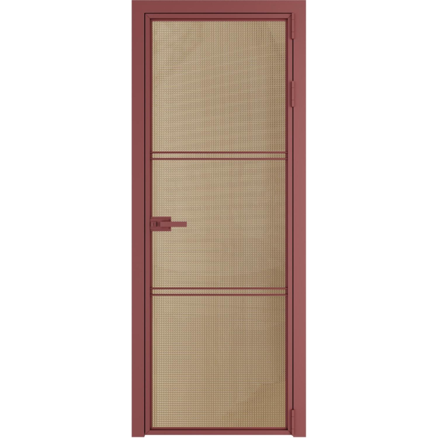 Дверь межкомнатная  алюминиевая  3 AX ProfilDoors (Красный антрацит, Кризет золото)