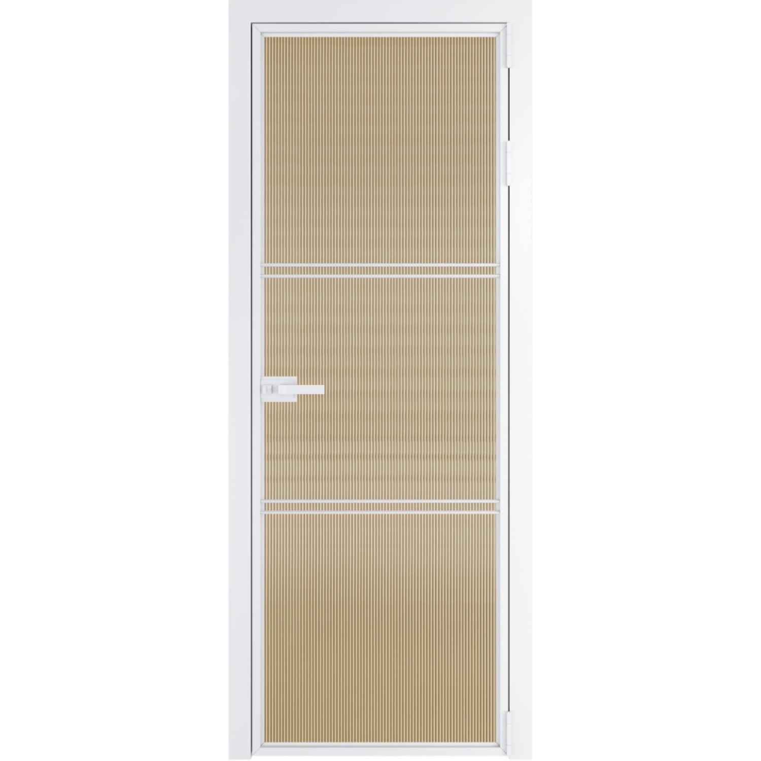 Дверь межкомнатная  алюминиевая  3 AX ProfilDoors (Вайт, Мору золото)