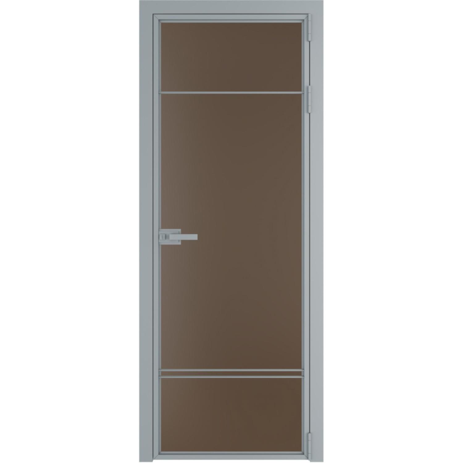 Дверь межкомнатная  алюминиевая  4 AX ProfilDoors (Серебро, Монохром гляссе)