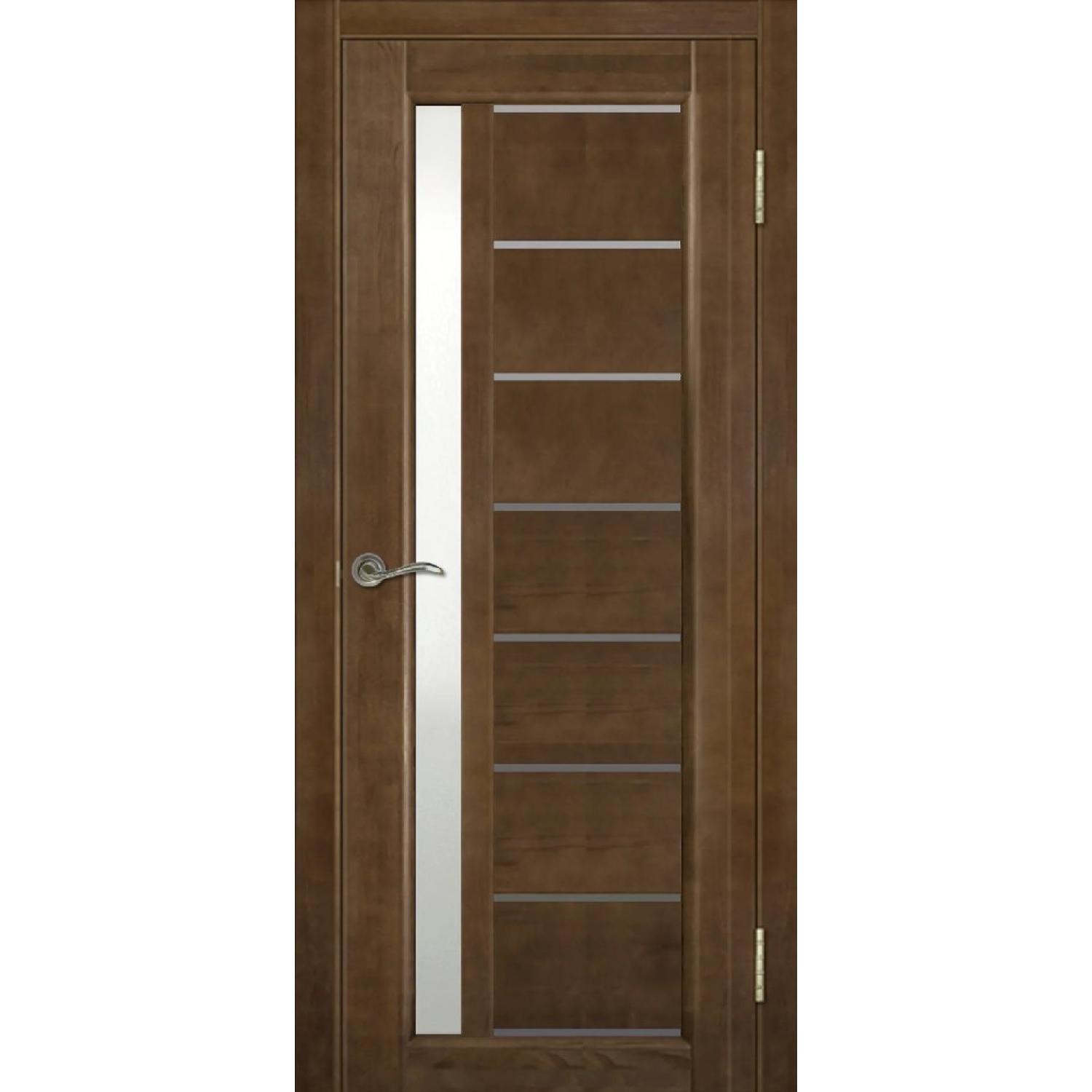 Дверь межкомнатная Вега 9 ЧО  матовое сосна (2000*600, Темный орех, Мателюкс матовое, Заказная)