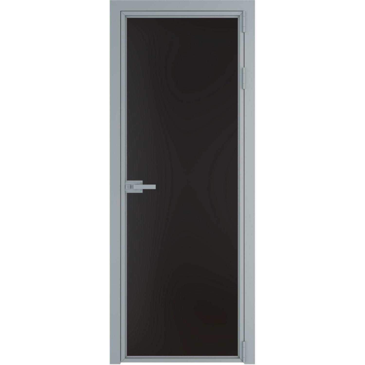 Дверь межкомнатная  алюминиевая  1 AX ProfilDoors (Серебро, Монохром черный)