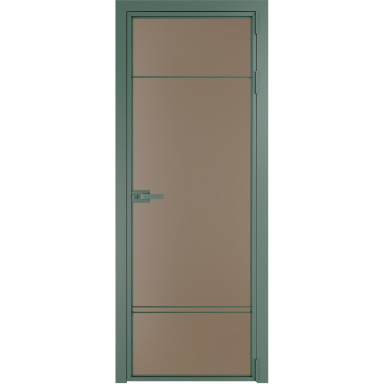 Дверь межкомнатная  алюминиевая  4 AX ProfilDoors (Зеленый воск, Монохром капучино)