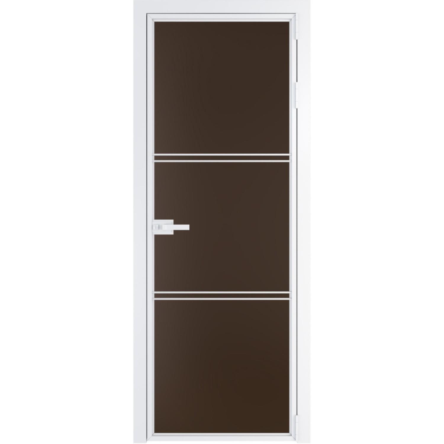 Дверь межкомнатная  алюминиевая  3 AX ProfilDoors (Вайт, Монохром шоколад)