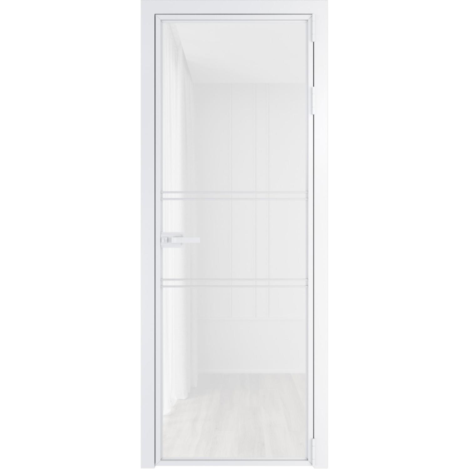 Дверь межкомнатная  алюминиевая  2 AX ProfilDoors (Вайт, Триплекс белый)
