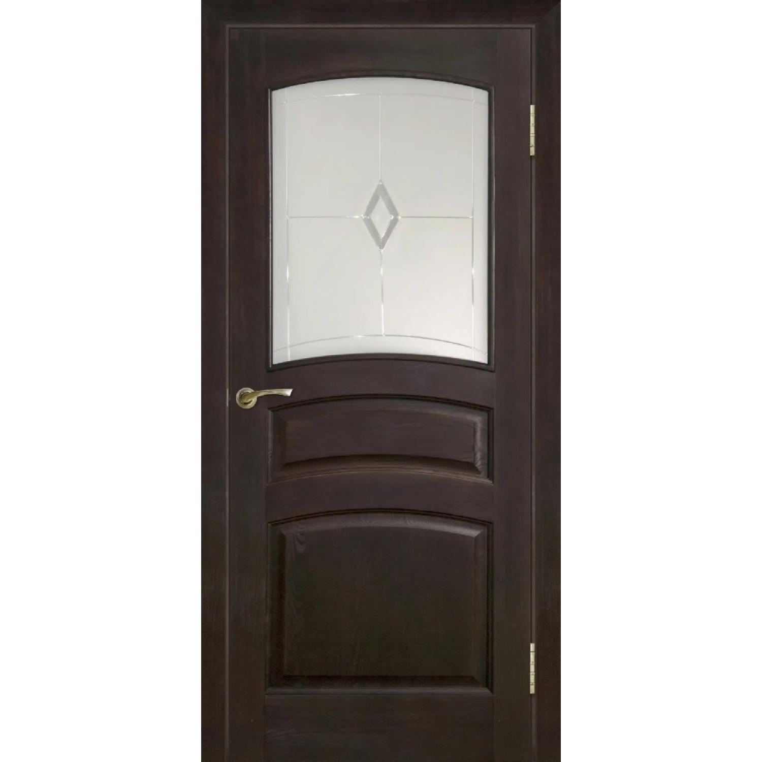 Дверь межкомнатная Модель №16 ДО сосна (2000*800, Темный  лак, Мателюкс матовое, Заказная)