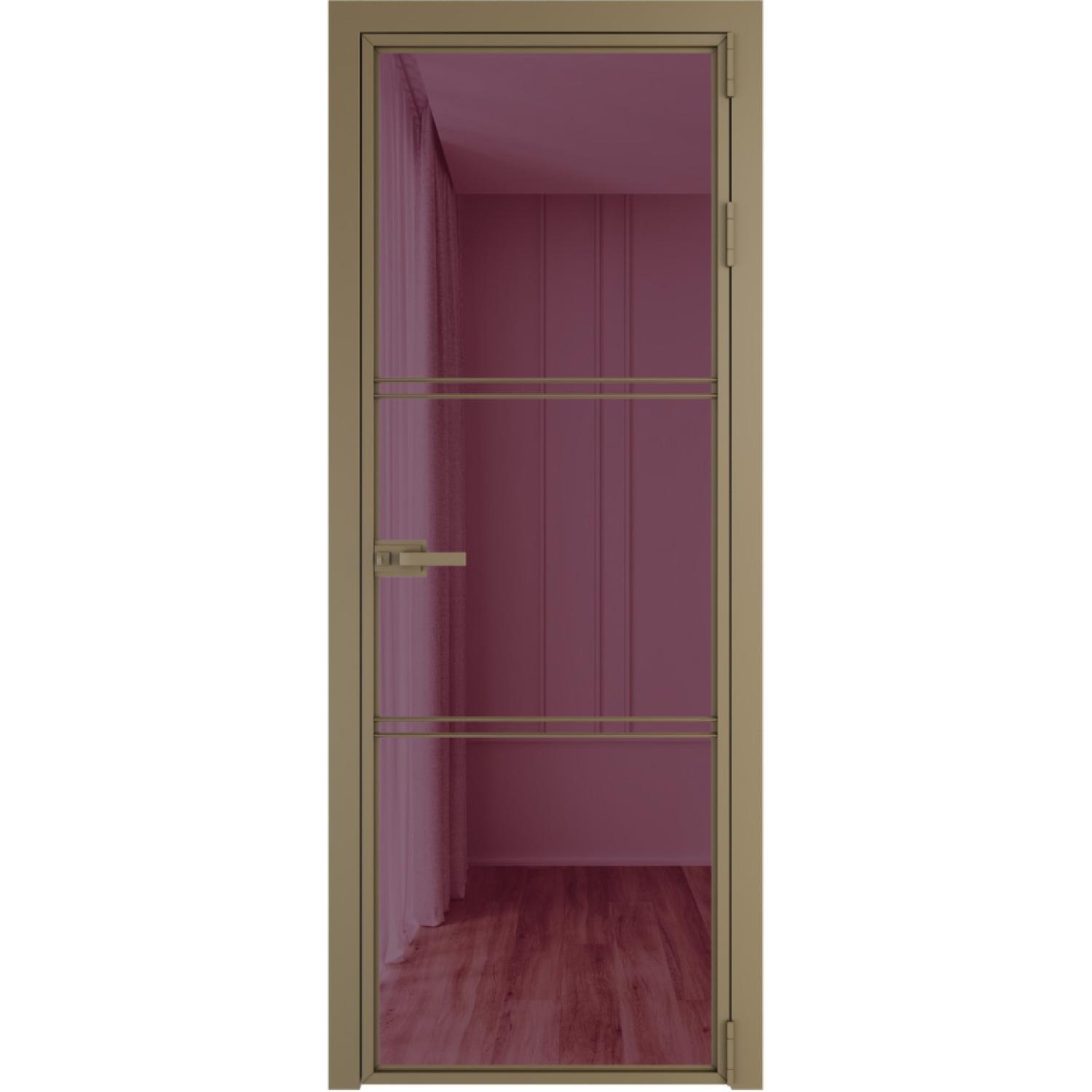 Дверь межкомнатная  алюминиевая  3 AX ProfilDoors (Шампань, Фиолетовое шпион)
