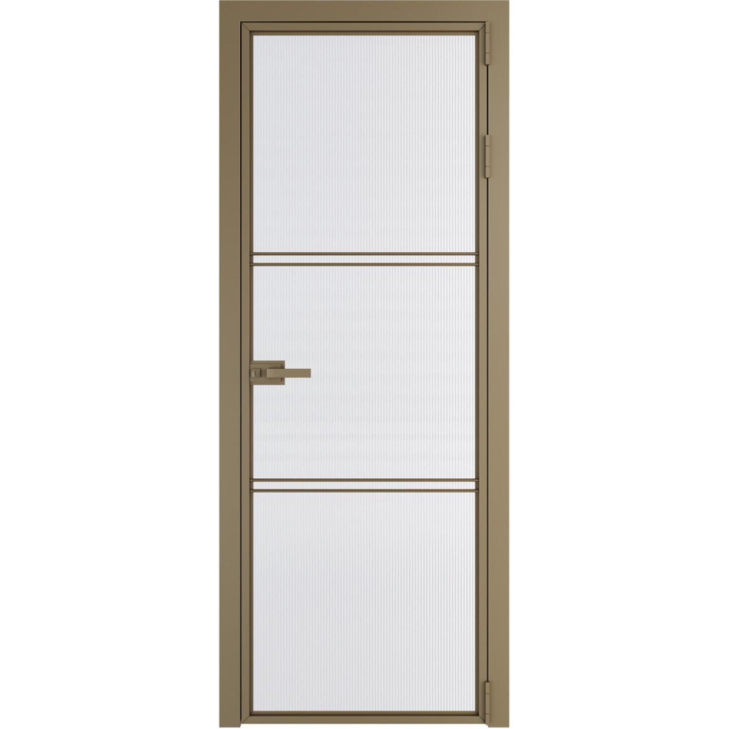 Дверь межкомнатная  алюминиевая  3 AX ProfilDoors (Шампань, Мору двухстороннее белое)