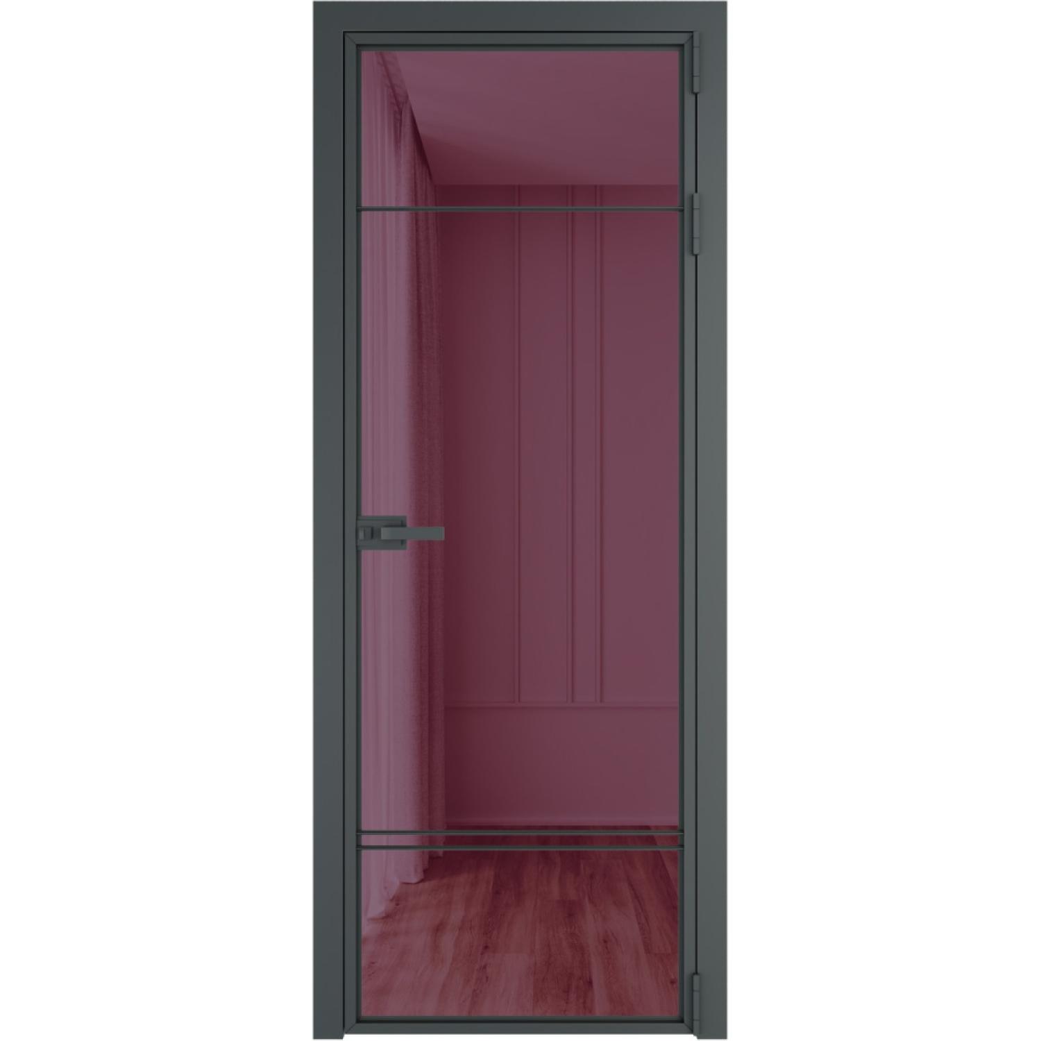 Дверь межкомнатная  алюминиевая  4 AX ProfilDoors (Серая ночь, Фиолетовое шпион)