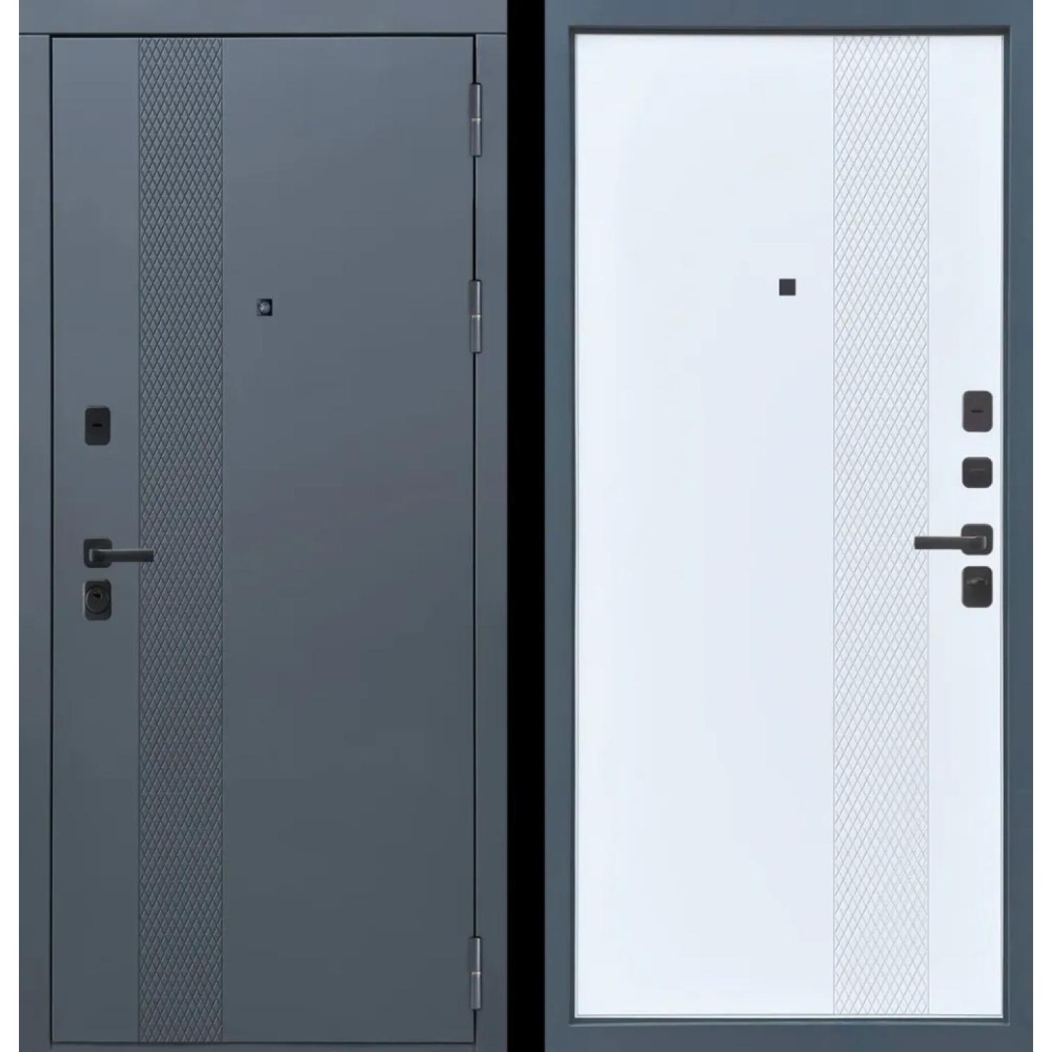 Дверь входная металлическая М12 (860*2050 R, Velluto Oscure AG 710, Velluto Bianco AG 700, Заказная)