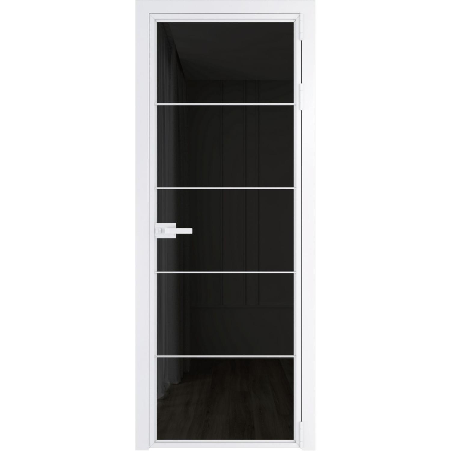 Дверь межкомнатная  алюминиевая  5 AX ProfilDoors (Вайт, Черное тонированное)
