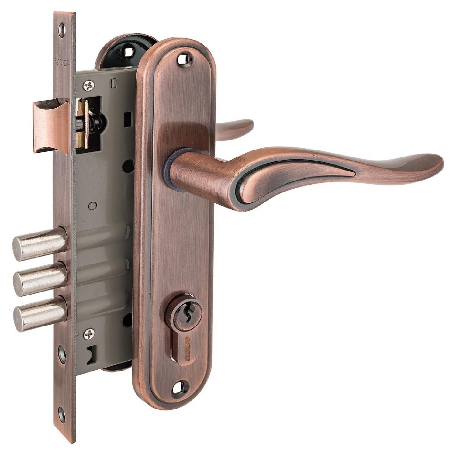 Замок врезной 102/3 (ст медь)