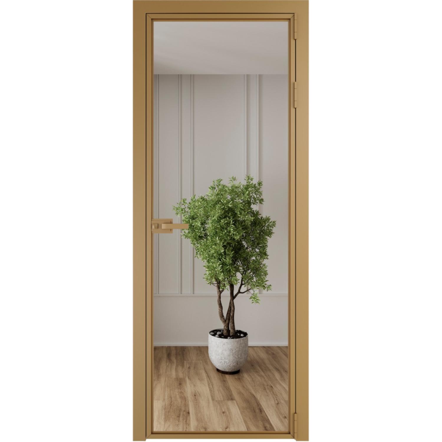 Дверь межкомнатная  алюминиевая  1 AX ProfilDoors (Золото, Зеркало)