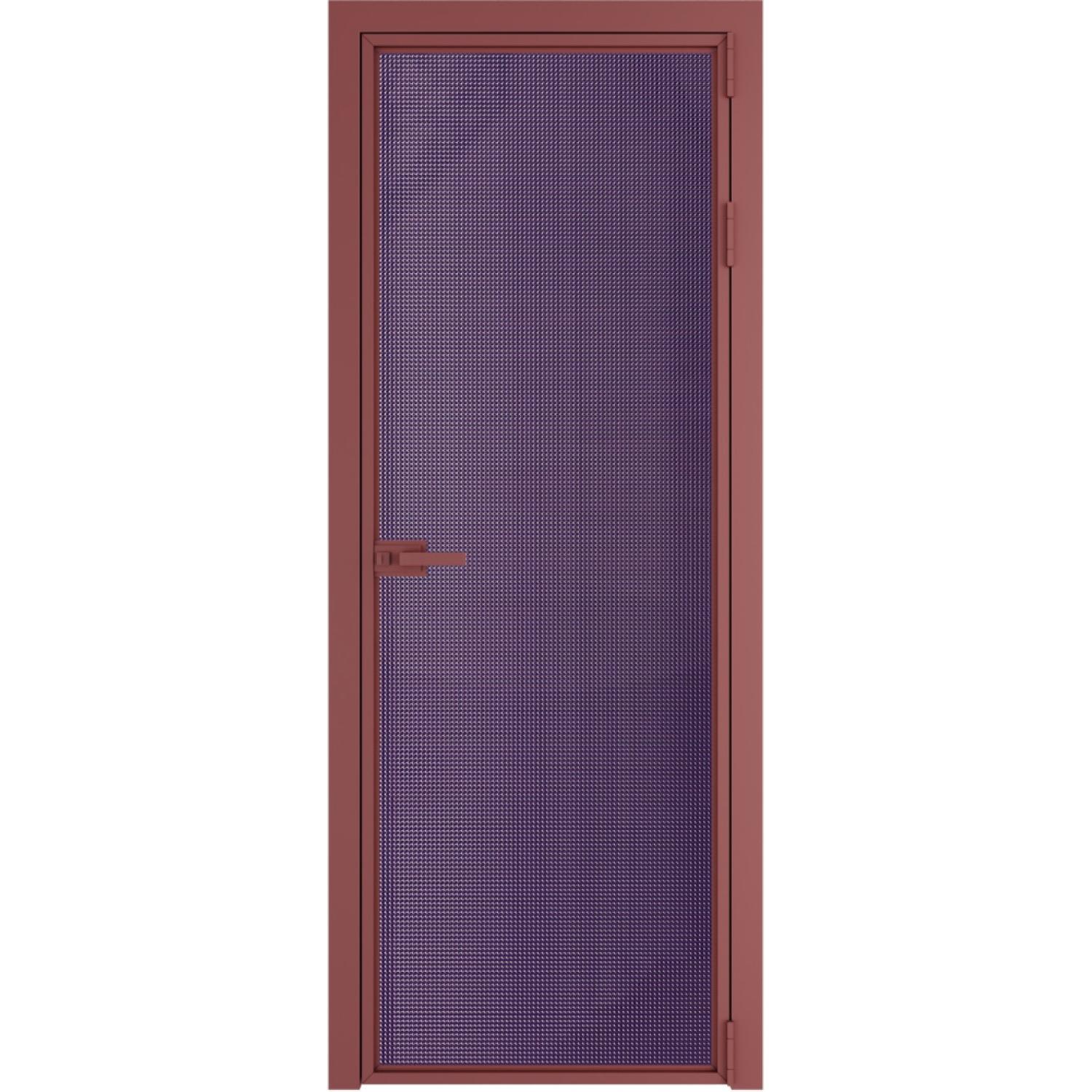 Дверь межкомнатная  алюминиевая  1 AX ProfilDoors (Красный антрацит, Кризет фиолетовый)