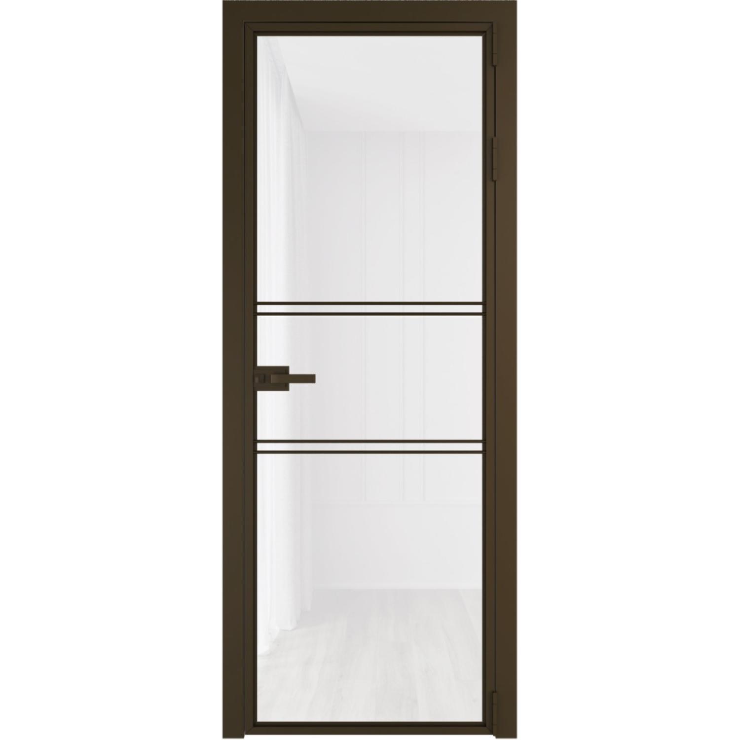 Дверь межкомнатная  алюминиевая  2 AX ProfilDoors (Деорэ, Триплекс белый)