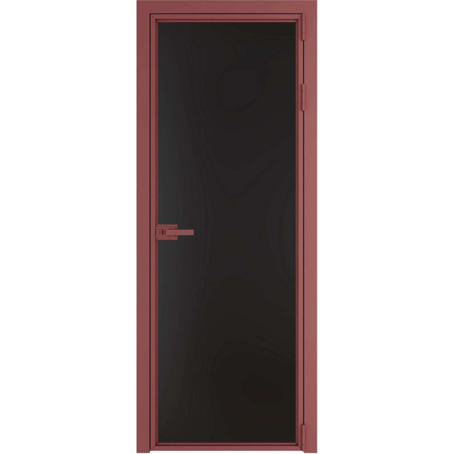 Дверь межкомнатная  алюминиевая  1 AX ProfilDoors (Красный антрацит, Монохром черный)