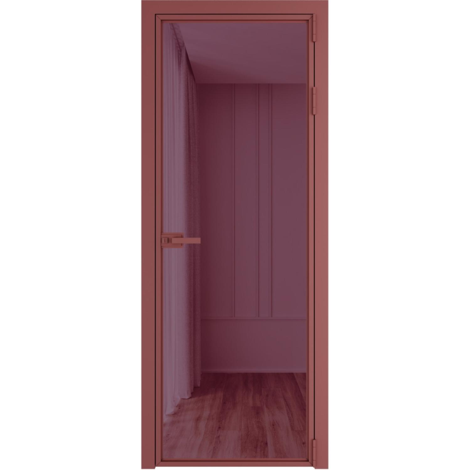 Дверь межкомнатная  алюминиевая  1 AX ProfilDoors (Красный антрацит, Фиолетовое шпион)