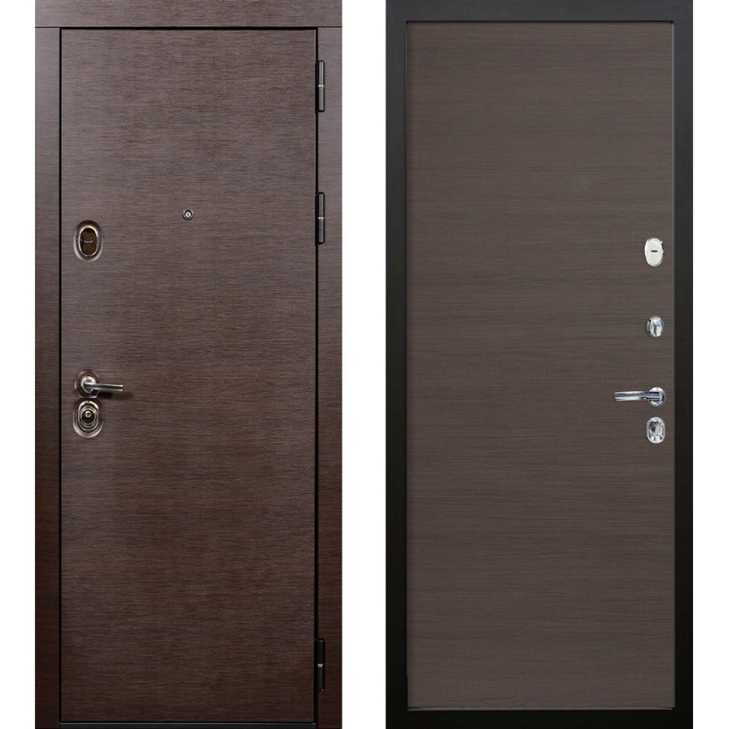 Входная дверь Диона (860*2050 R, Венге черный (ПВХ) , Грей кроскут (Экошпон), Заказная)