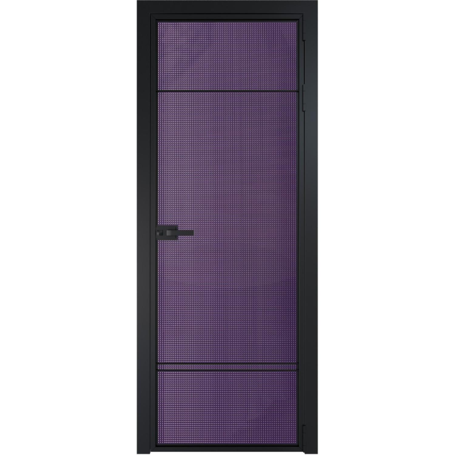 Дверь межкомнатная  алюминиевая  4 AX ProfilDoors (Черный, Кризет фиолетовый)