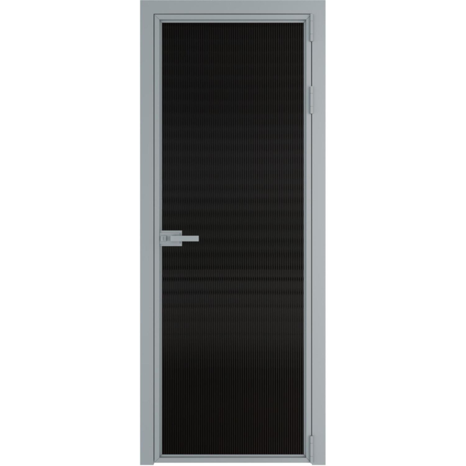 Дверь межкомнатная  алюминиевая  1 AX ProfilDoors (Серебро, Мору черное)
