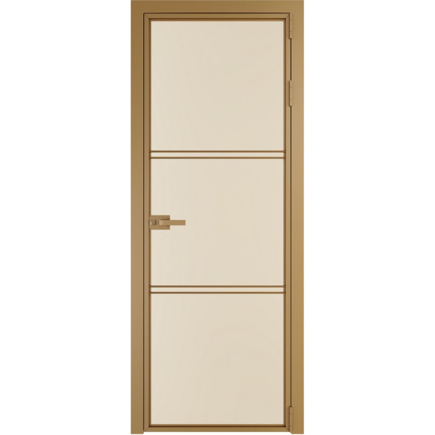 Дверь межкомнатная  алюминиевая  3 AX ProfilDoors (Золото, Монохром жемчуг)