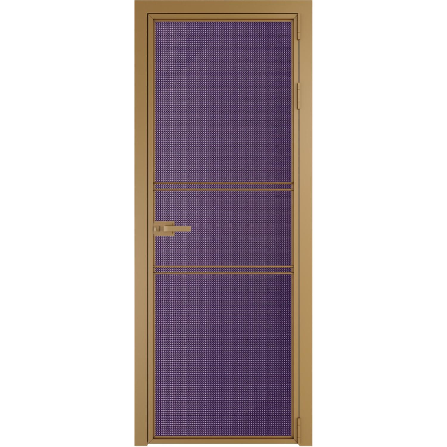 Дверь межкомнатная  алюминиевая  2 AX ProfilDoors (Золото, Кризет фиолетовый)