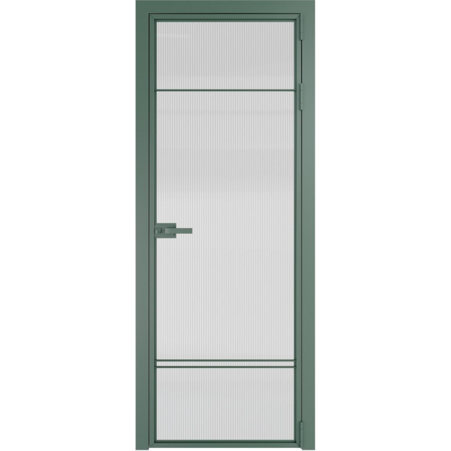 Дверь межкомнатная  алюминиевая  4 AX ProfilDoors (Зеленый воск, Мору осветленное)