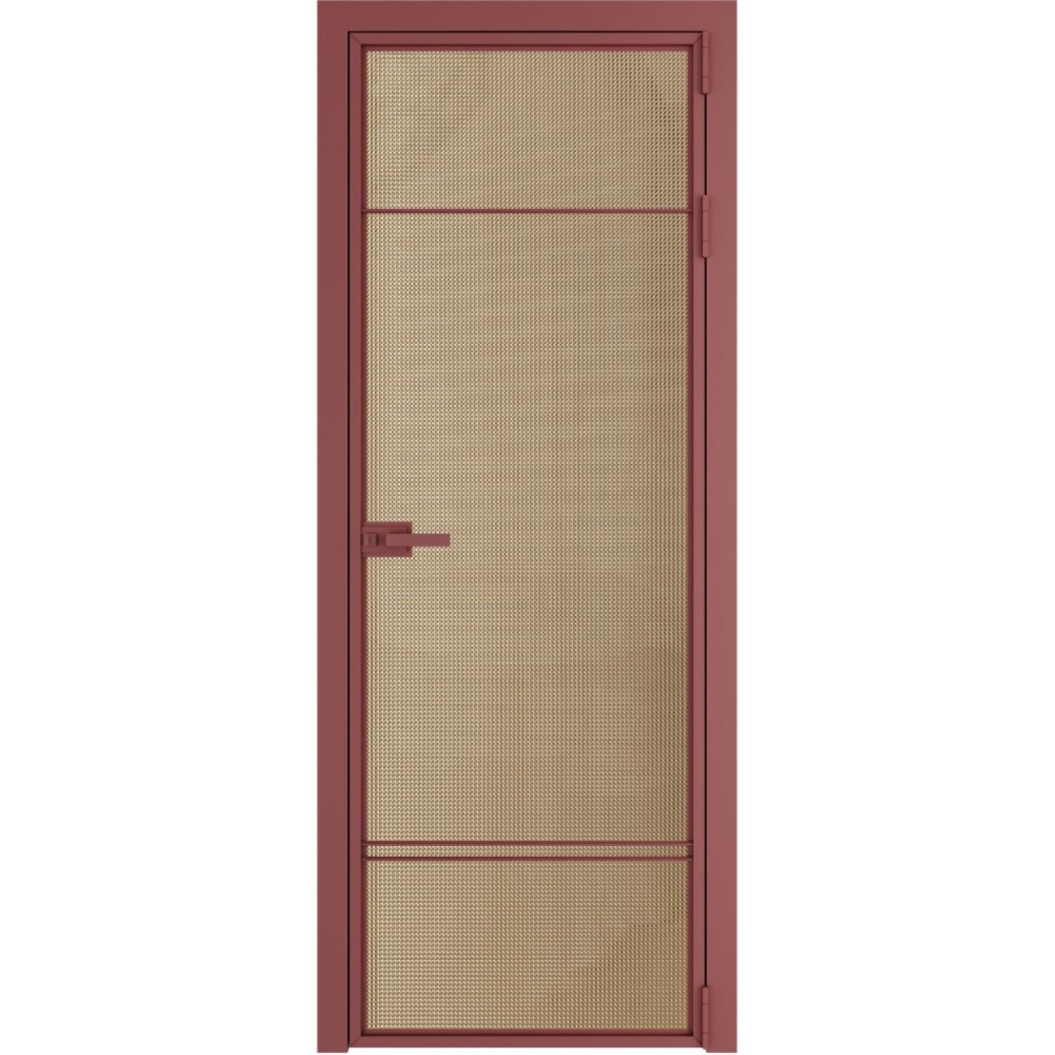 Дверь межкомнатная  алюминиевая  4 AX ProfilDoors (Красный антрацит, Кризет золото)