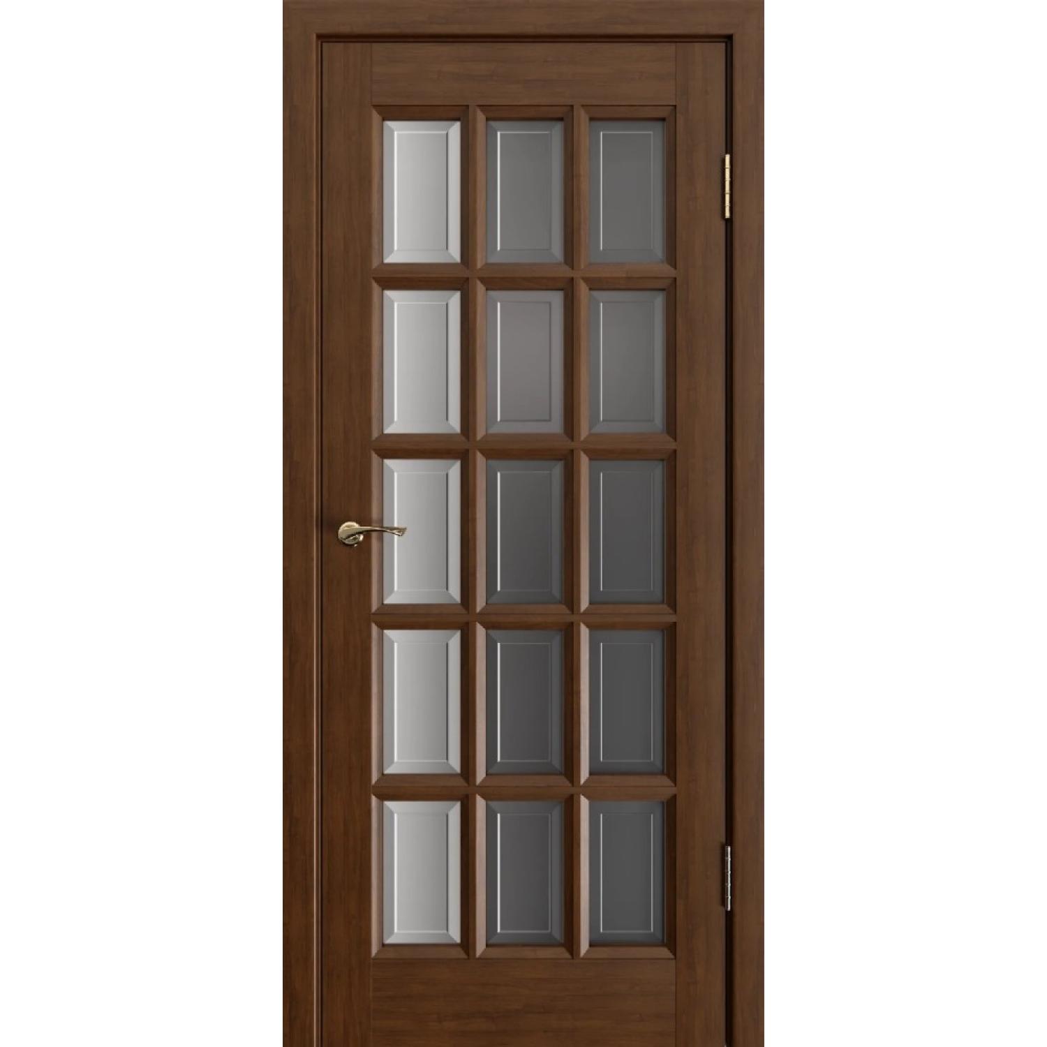 Дверь межкомнатная масси ольхи Шарден ДО (2000*800, Античный орех, Бронза фацет, Заказная)