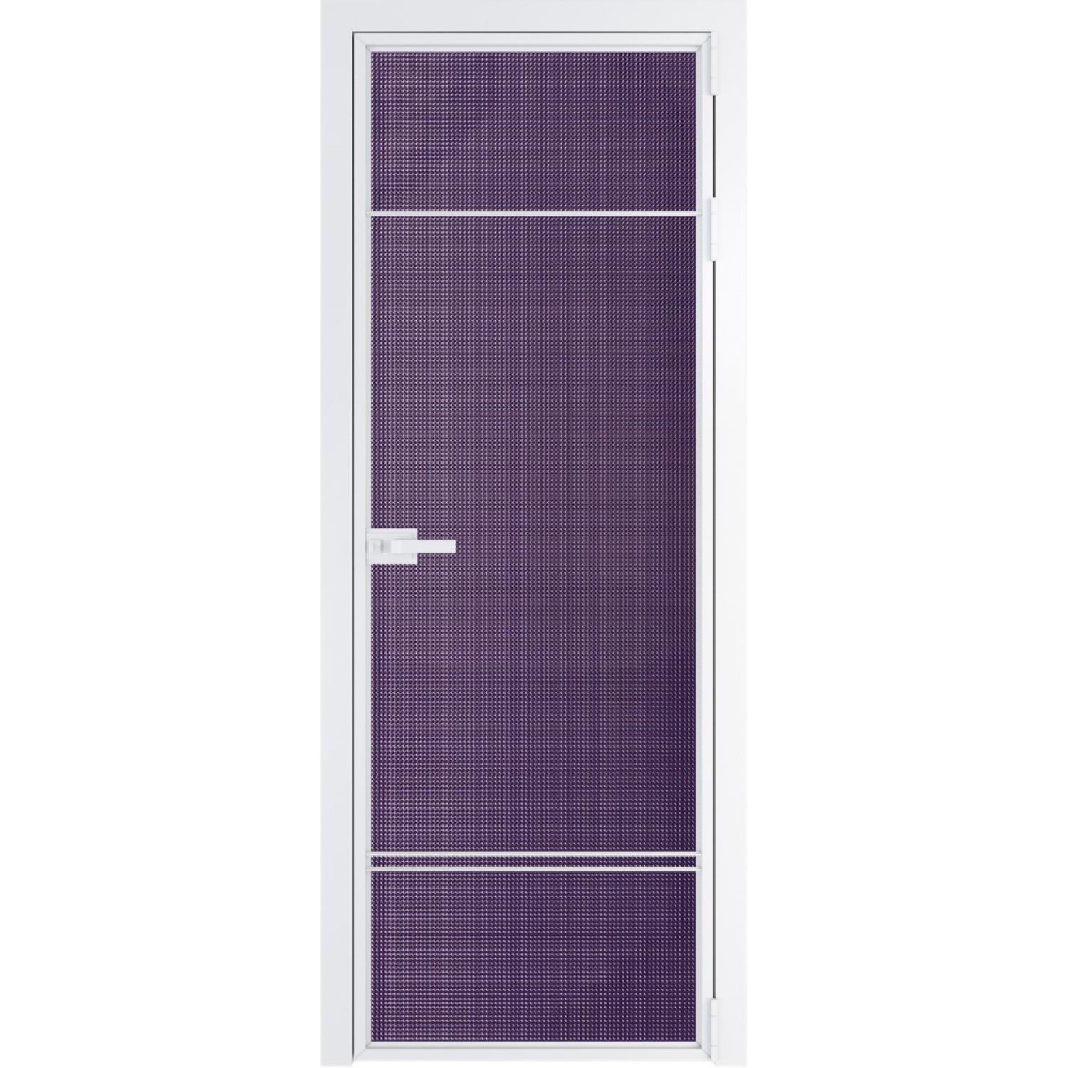 Дверь межкомнатная  алюминиевая  4 AX ProfilDoors (Вайт, Кризет фиолетовый)