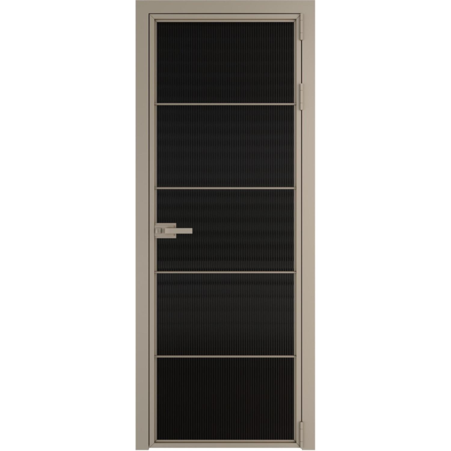 Дверь межкомнатная  алюминиевая  5 AX ProfilDoors (Никель, Мору черное)