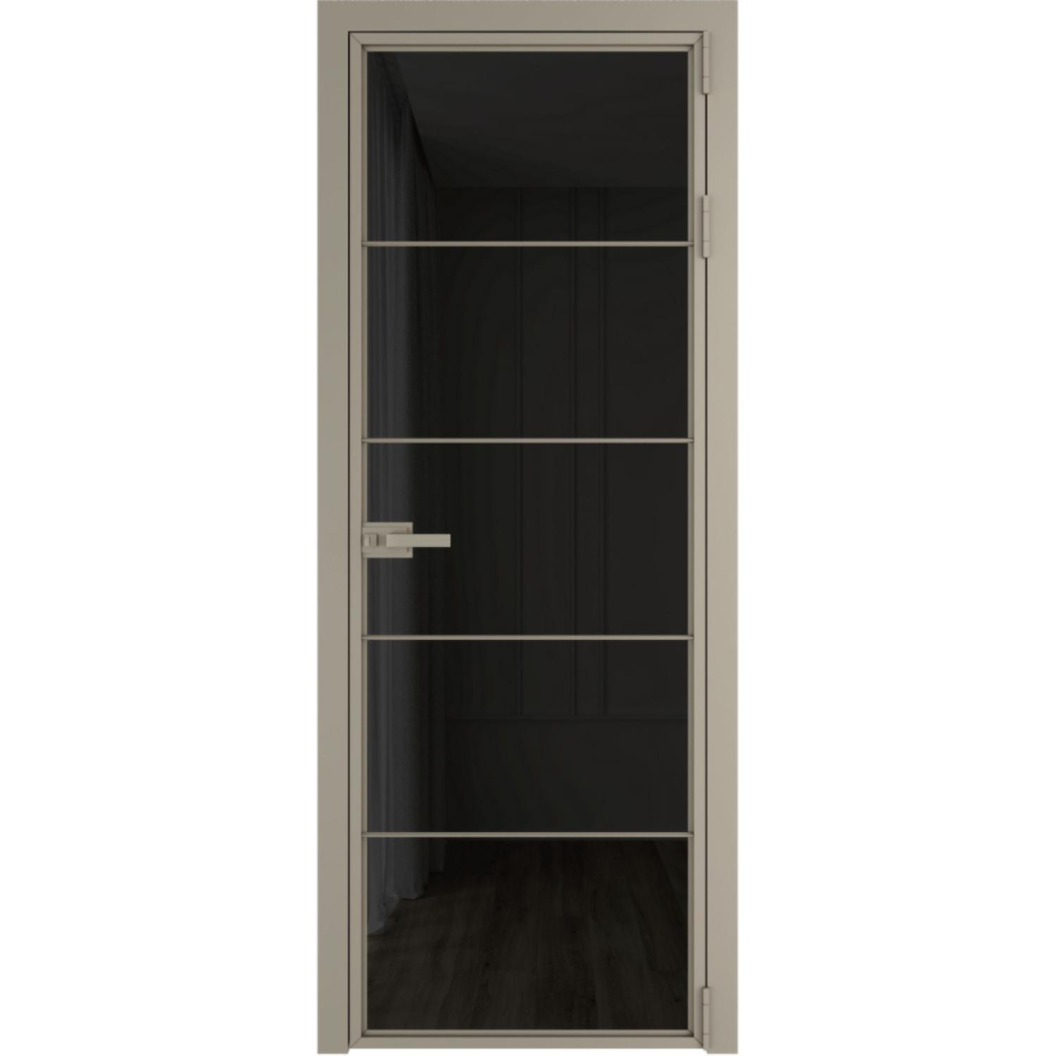 Дверь межкомнатная  алюминиевая  5 AX ProfilDoors (Никель, Черное тонированное)