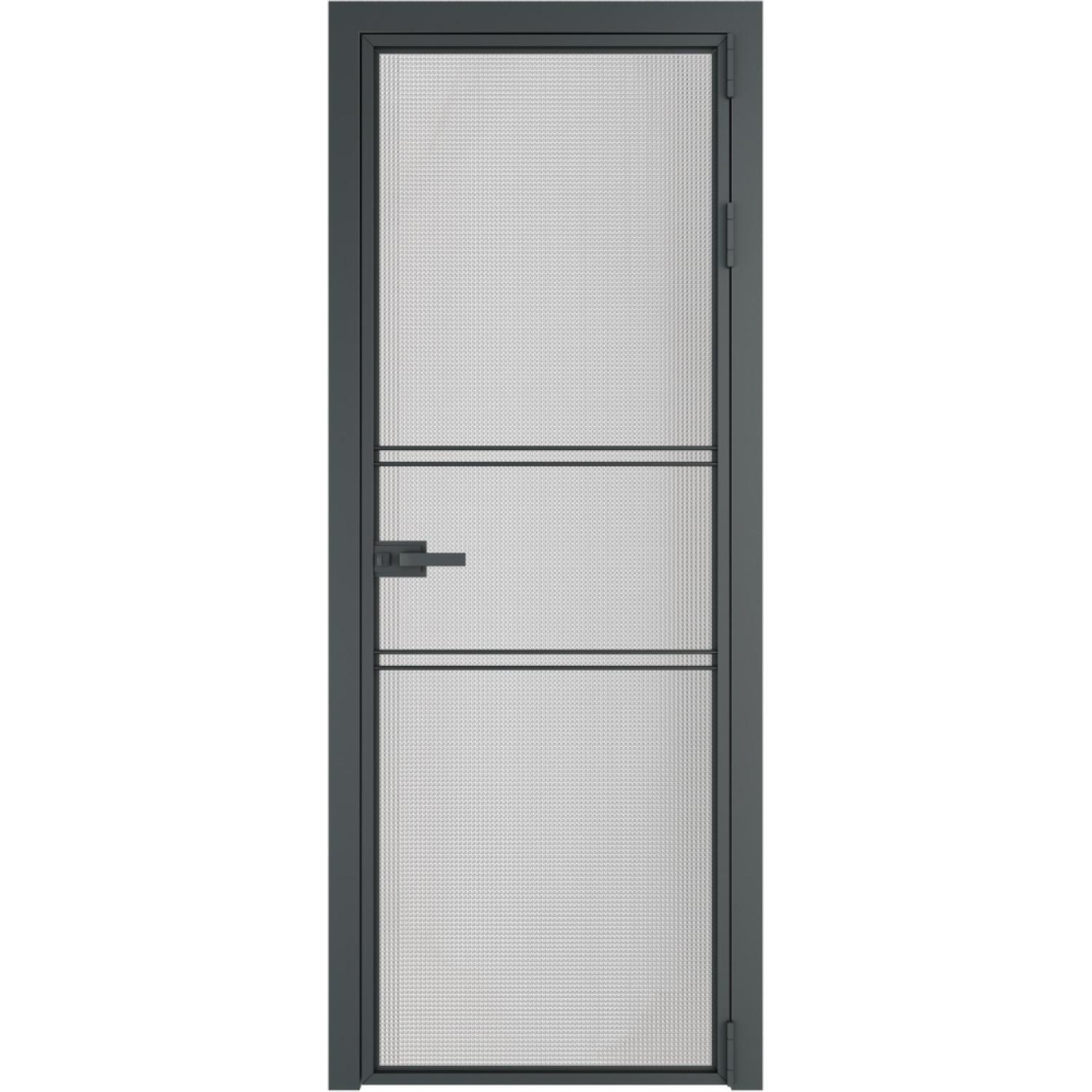 Дверь межкомнатная  алюминиевая  2 AX ProfilDoors (Серая ночь, Кризет)